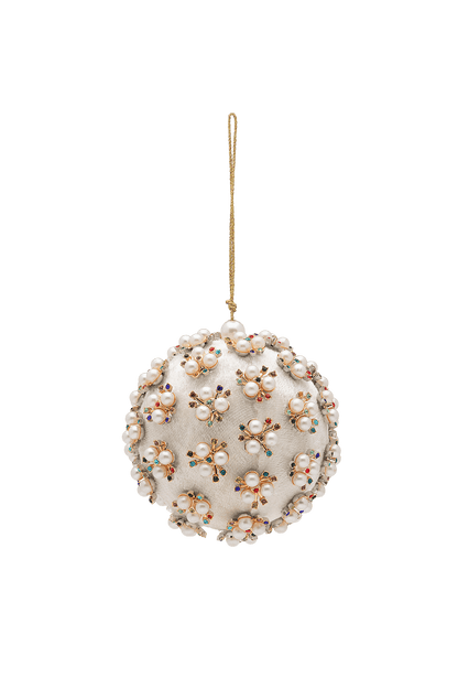 Christmas Tree Ornament Pearly Delight Ivory WHITE