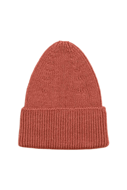 Fonzie Beanie Ganzjahresmütze aus Merinowolle WILD BERRY