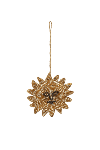 Christmas Tree Ornament Beaded Golden Glow YELLOW