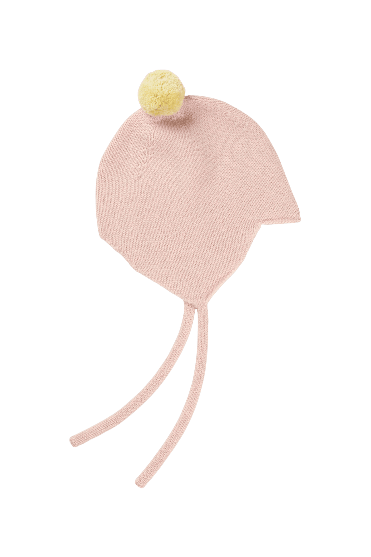 Kaszmirowa Bonetka Niemowlęca MARSHMALLOW/LEMON