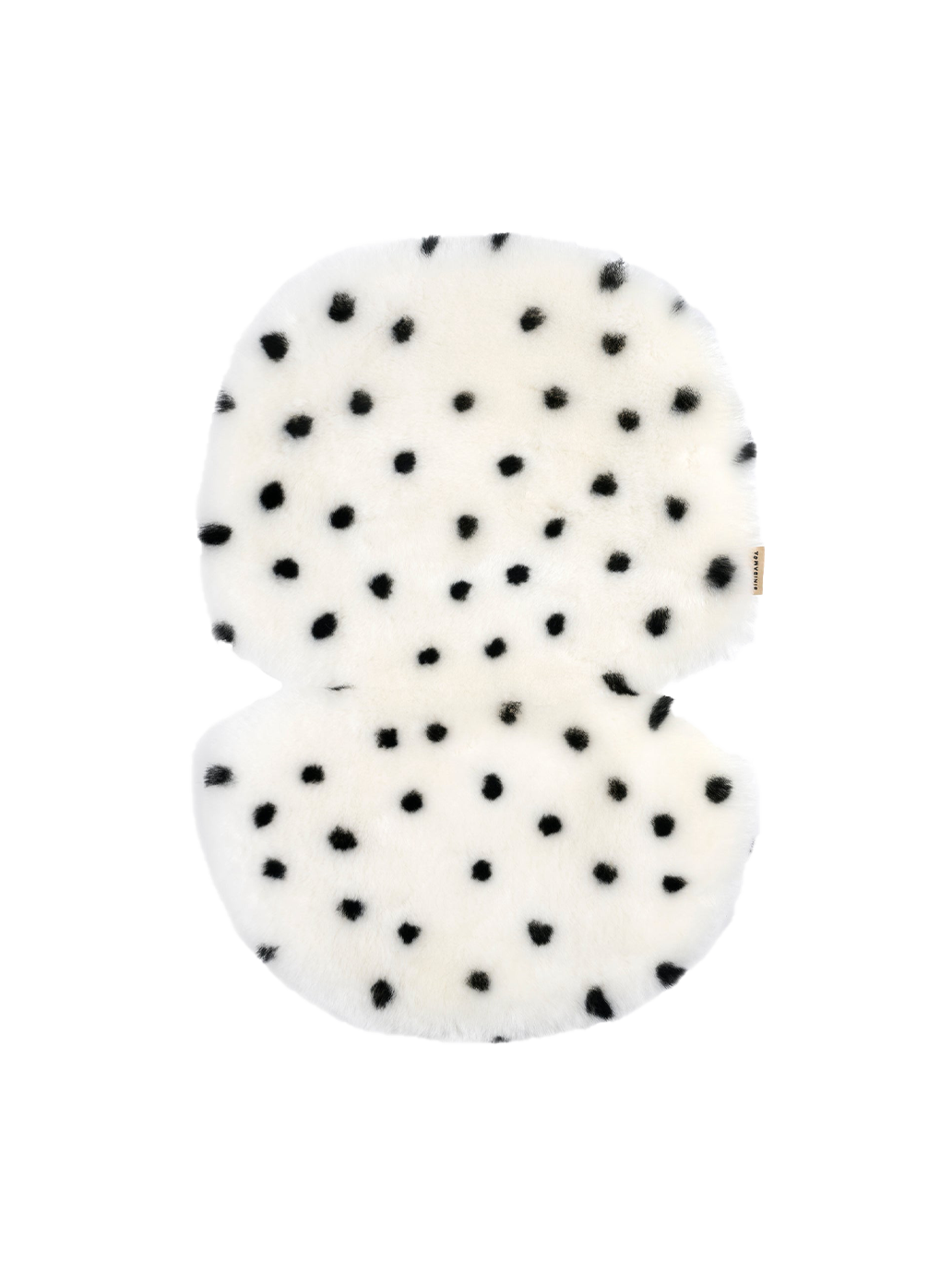 Natural sheepskin snuggler DALMATIAN
