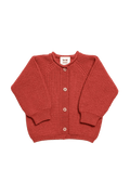 Gilet bébé en laine mérinos Inga RED