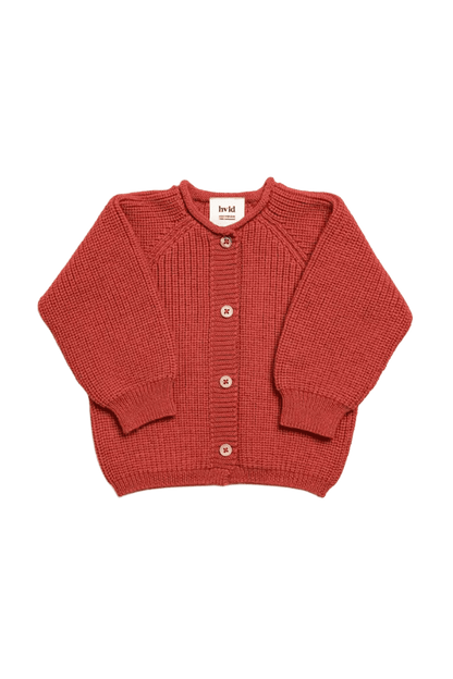 Dětský kardigan z merino vlny Inga RED