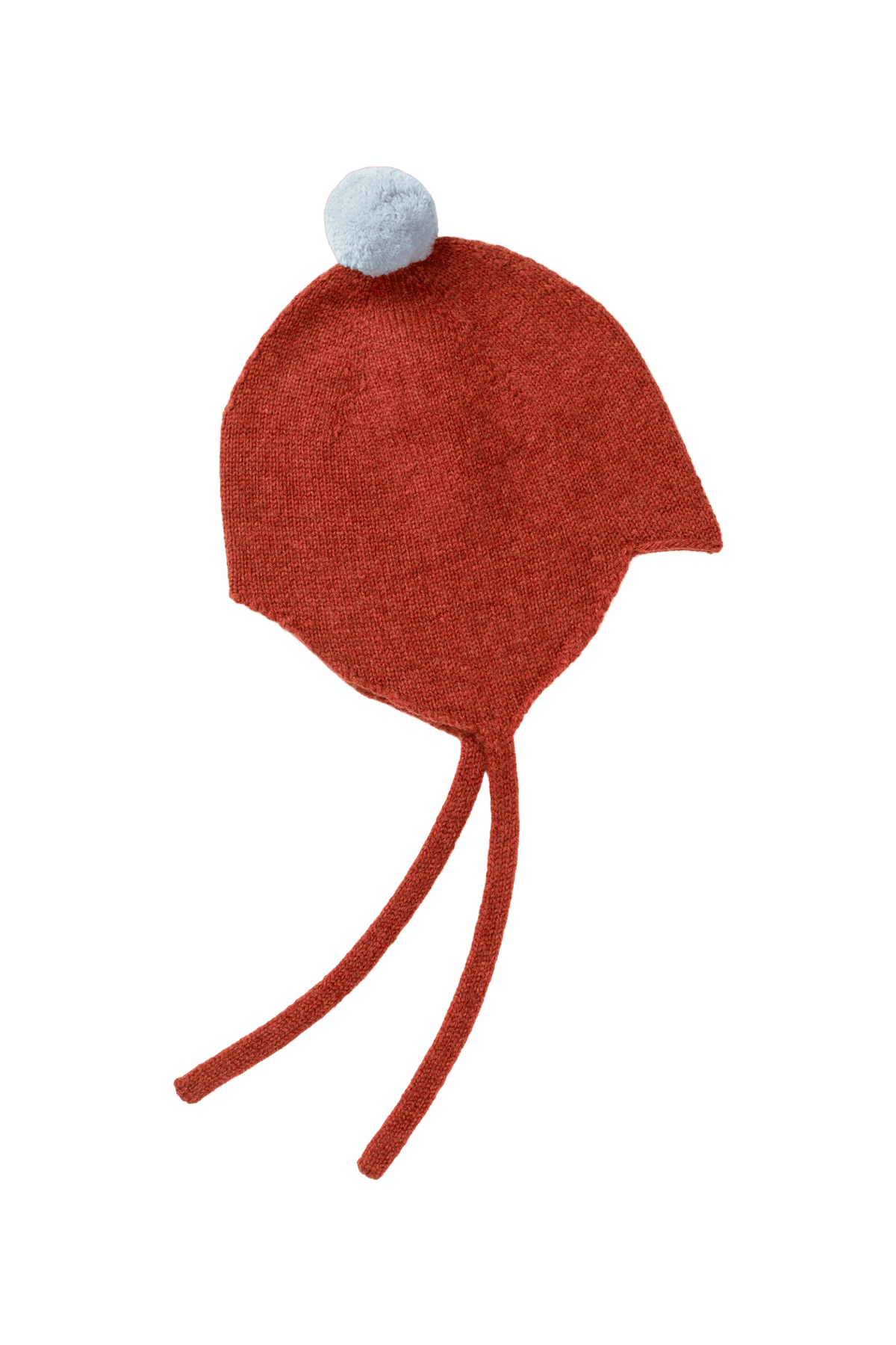 Cashmere Baby Bonnet RUST/SPA BLUE