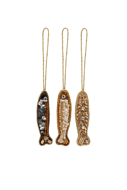 Christbaumschmuck Beaded Tiny Tails, 3er-Set MULTICOLOUR