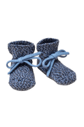 Soft Merino wool booties HAPPY MELANGE BLUE