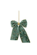 Christmas Tree Ornament Beaded Verdant Luxe Bow GREEN