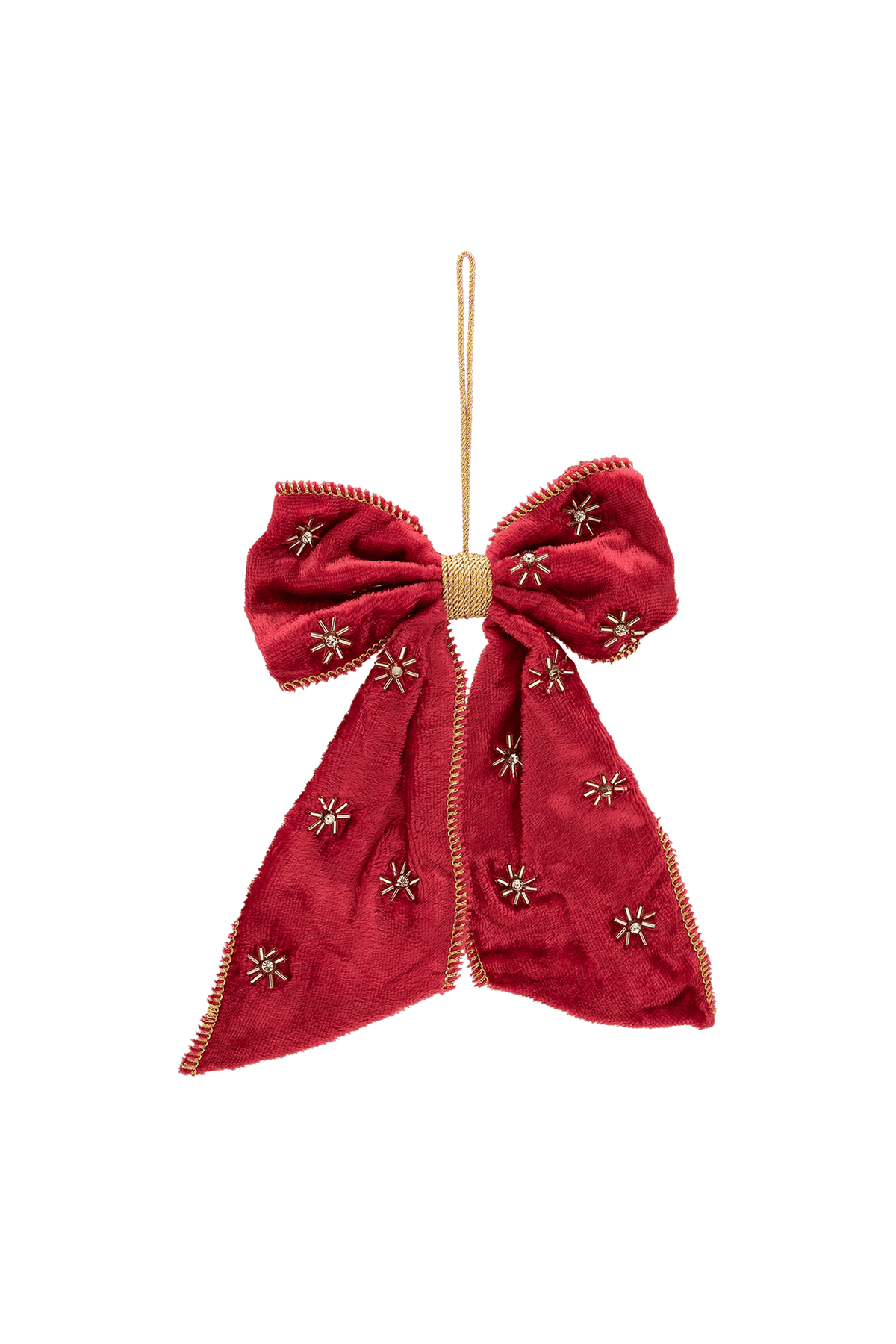 Décoration de sapin Beaded Crimson Luxe Bow