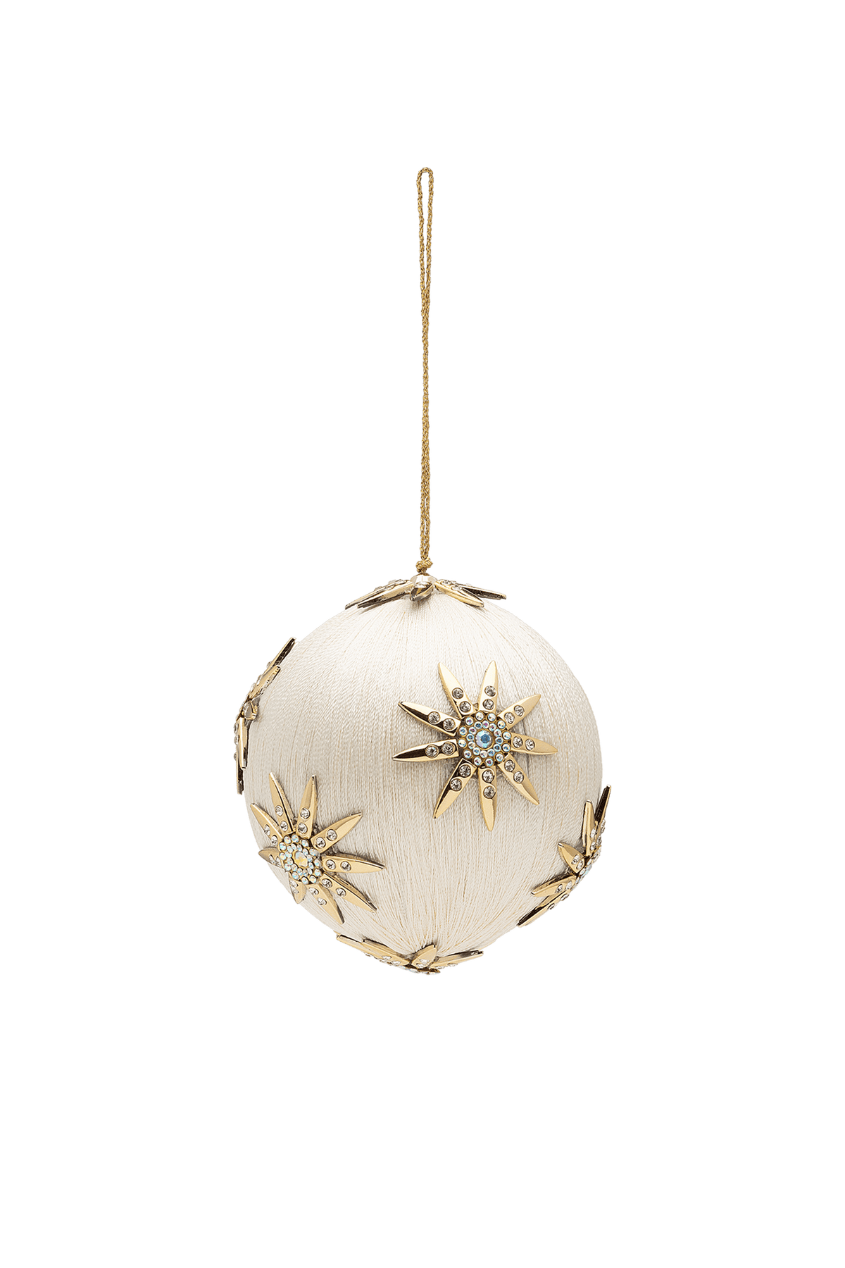 Christmas Tree Ornament Starry Night Ivory WHITE