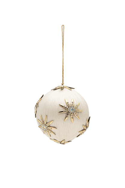 Christmas Tree Ornament Starry Night Ivory WHITE