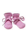 Soft Merino wool booties COTTON CANDY