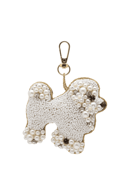 Klíčenka Beaded Poodle WHITE