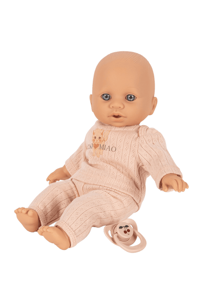 Muñeca Cattie Baby con portabebés CIAO MIAO ROSE