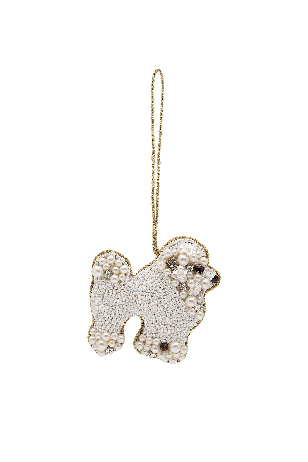 Adorno navideño Beaded Poodle