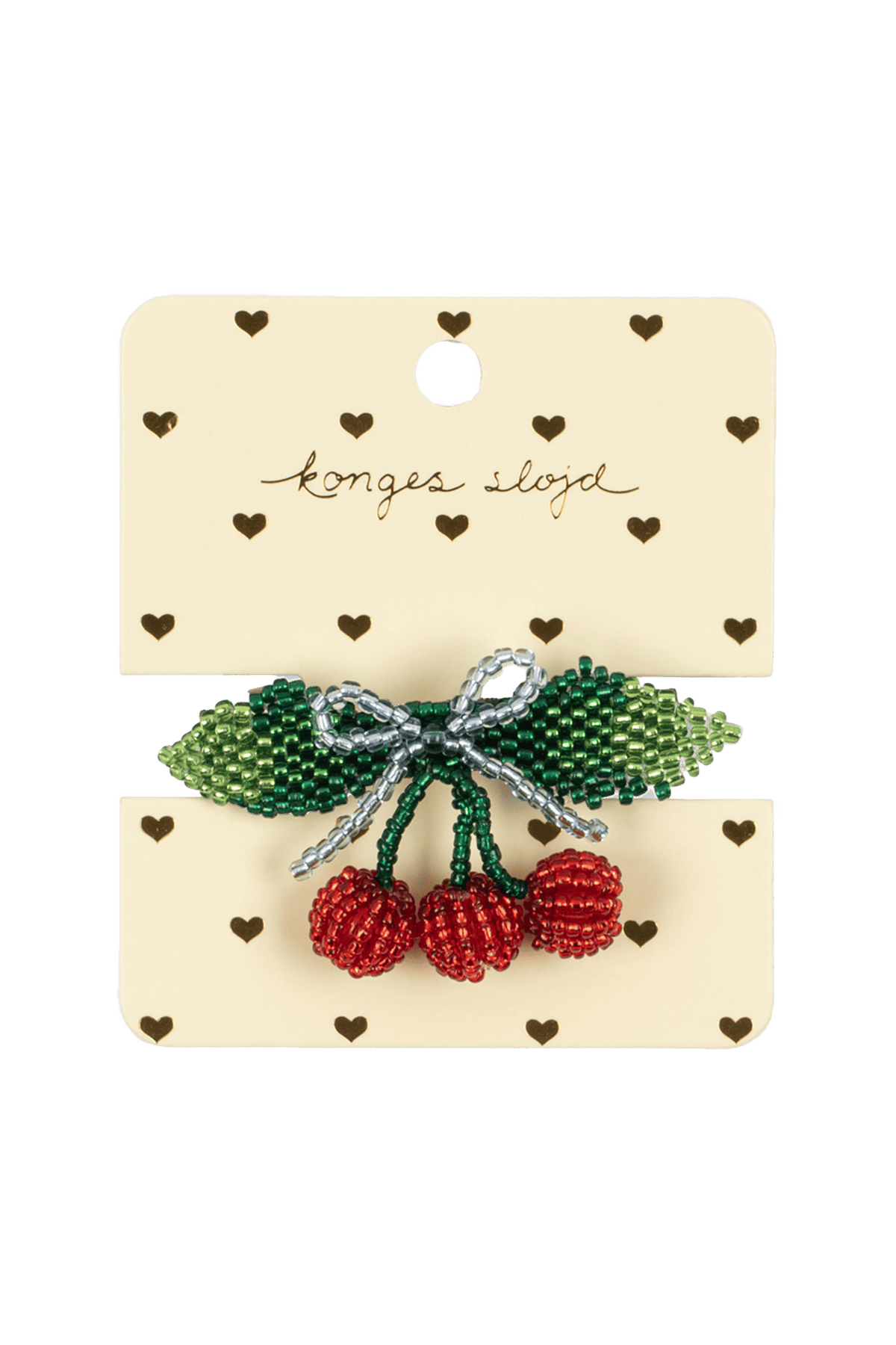 Spinka Beaded Cherry Bow Big Hair Clip