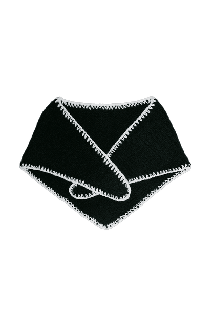 Merino-Dreieckstuch Stitch Bandana BLACK