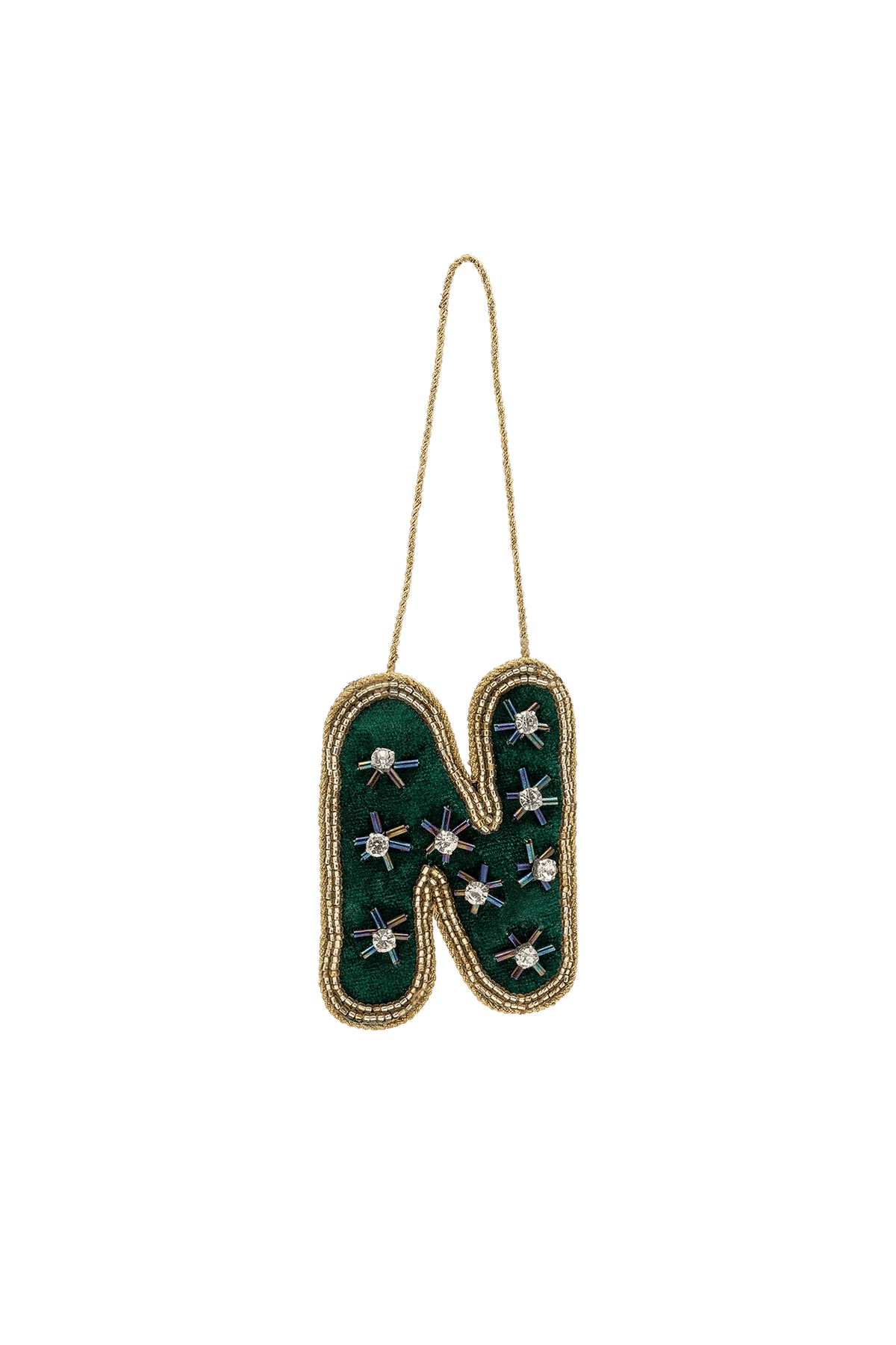 Vánoční ozdoba Beaded Initial