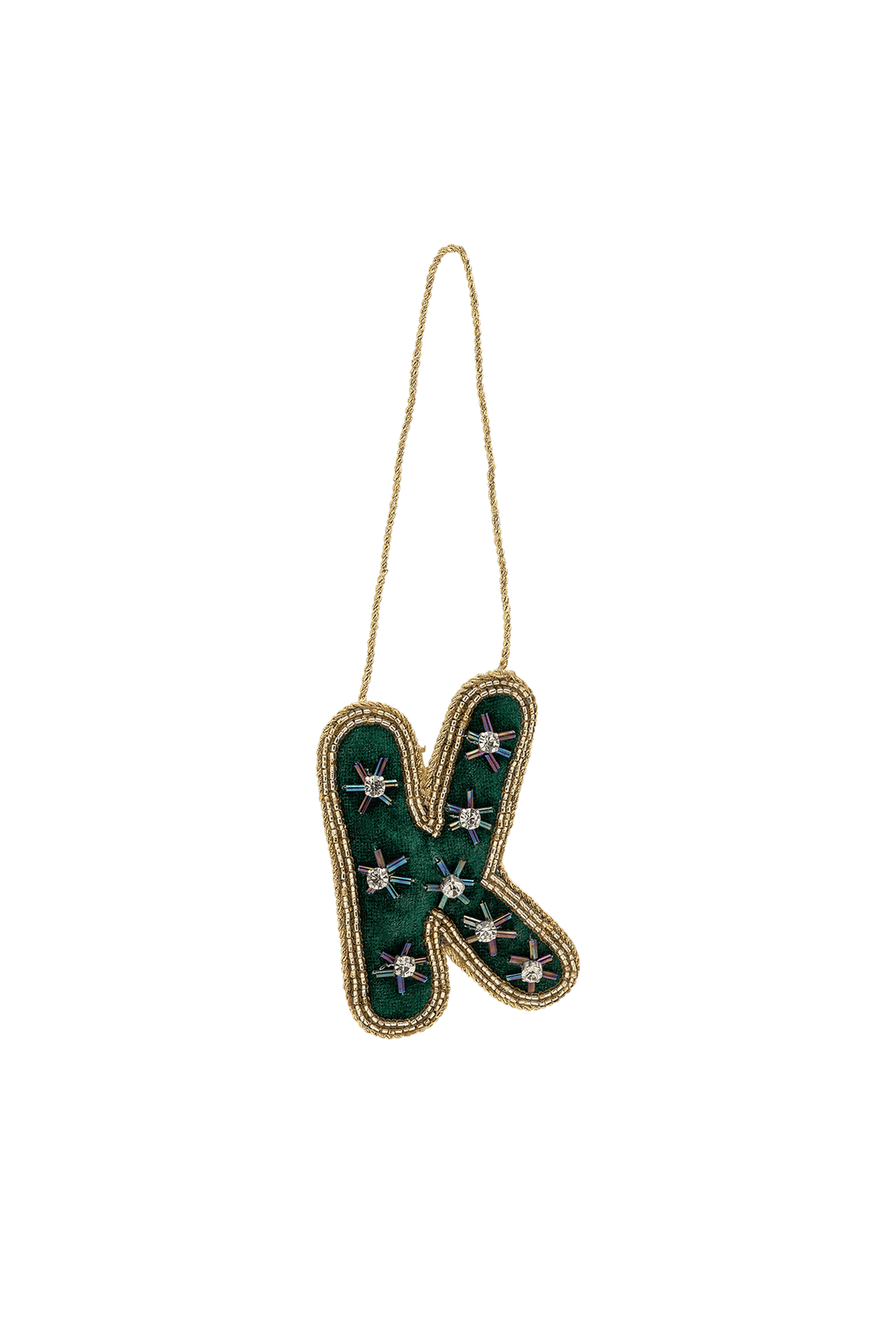 Vánoční ozdoba Beaded Initial