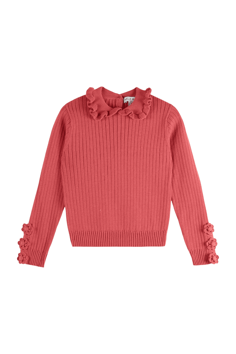 Sweter Pink Ribbed Sweater