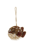 Christmas Tree Ornament Beaded Pufferfish MULTICOLOUR