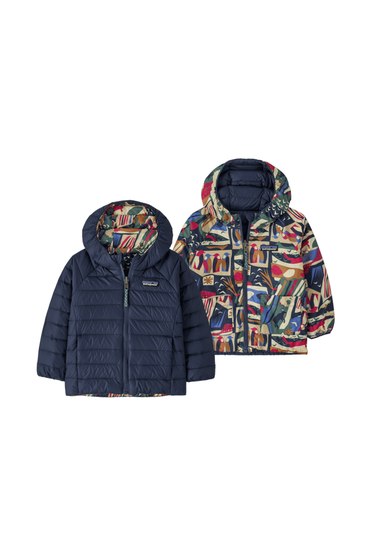 Sweat à capuche réversible en duvet pour bébé