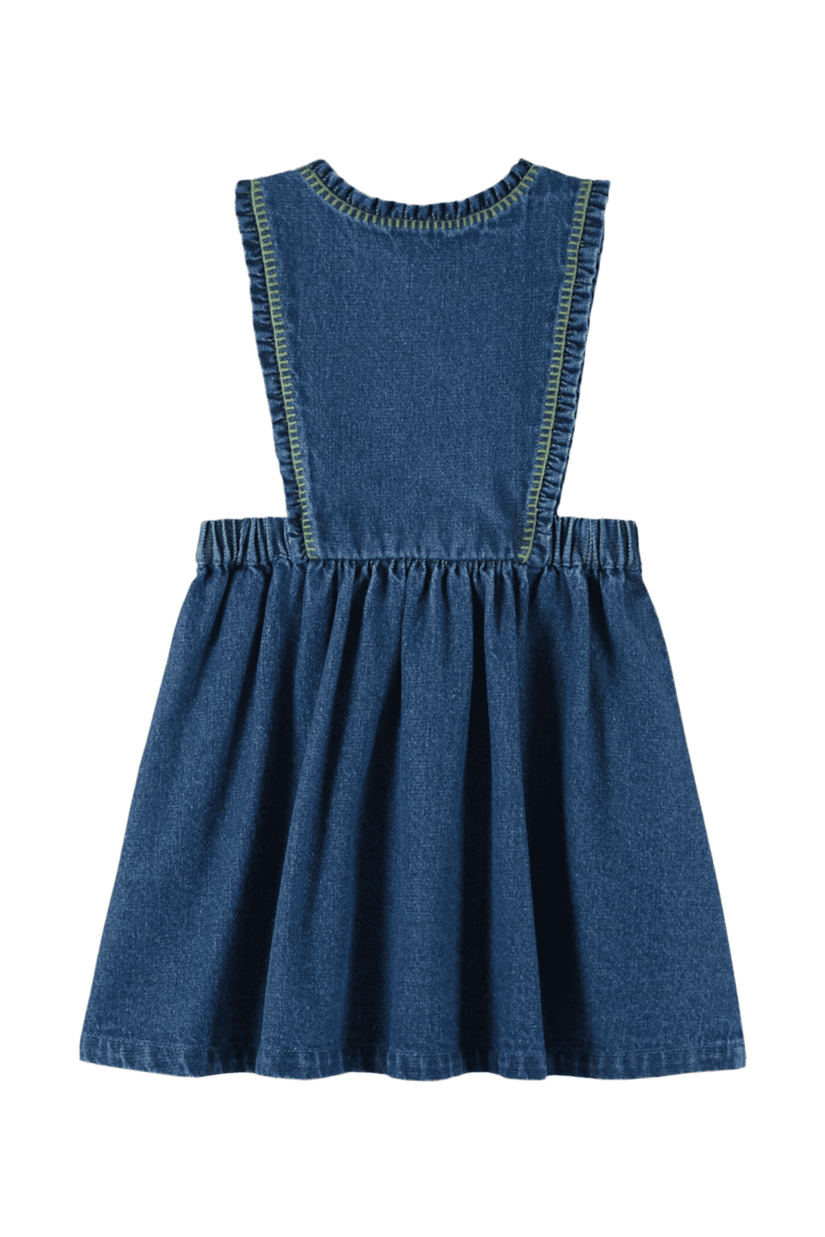 Robe en jean brodée avec tablier DENIM