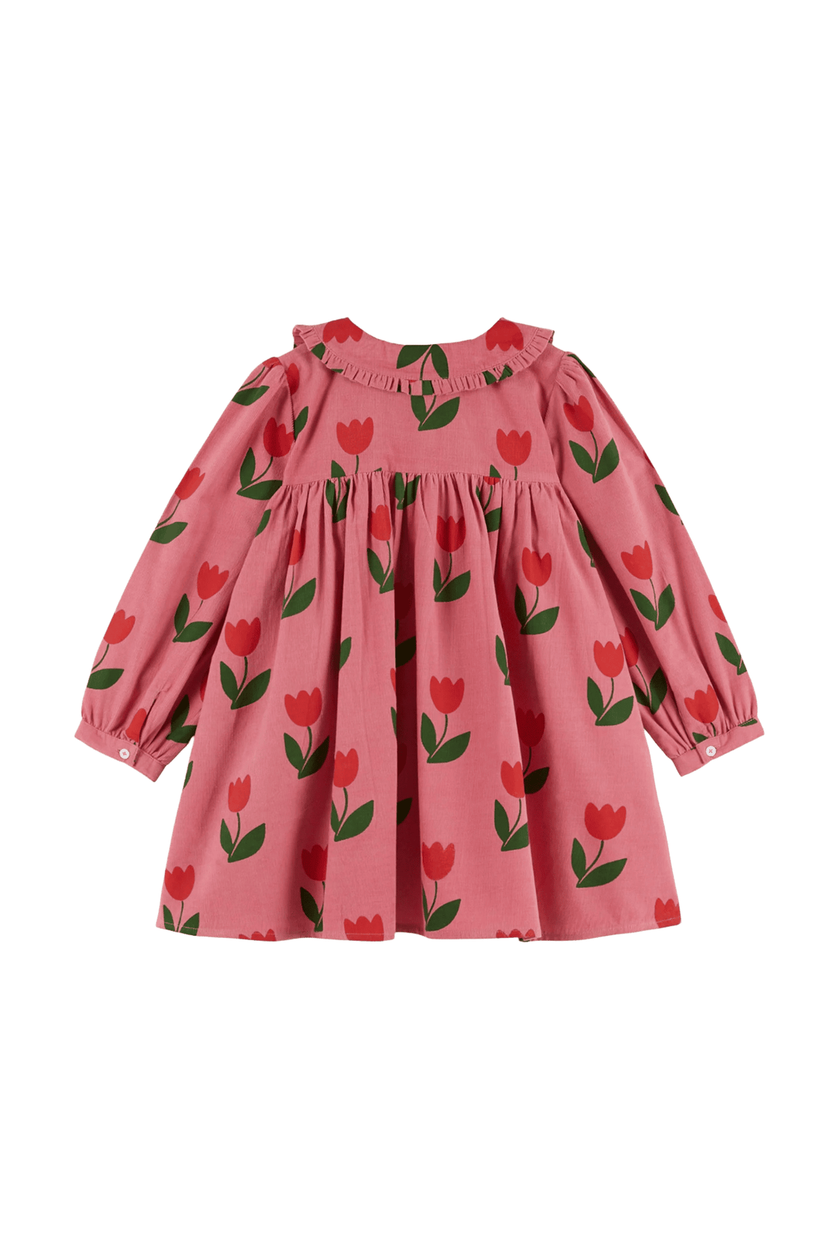 Robe en velours rose tulipe GRANDE TULIPE