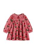 Růžové tulipánové sametové šaty GRANDE TULIPE