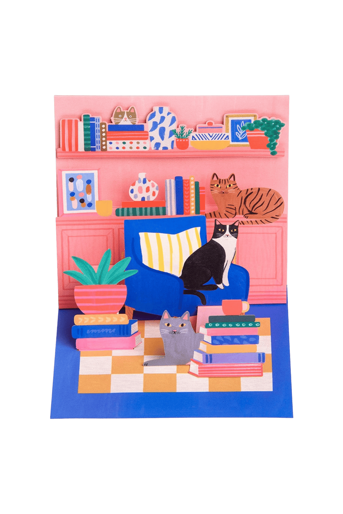 Kartka okolicznościowa 3D Cat Book Nook