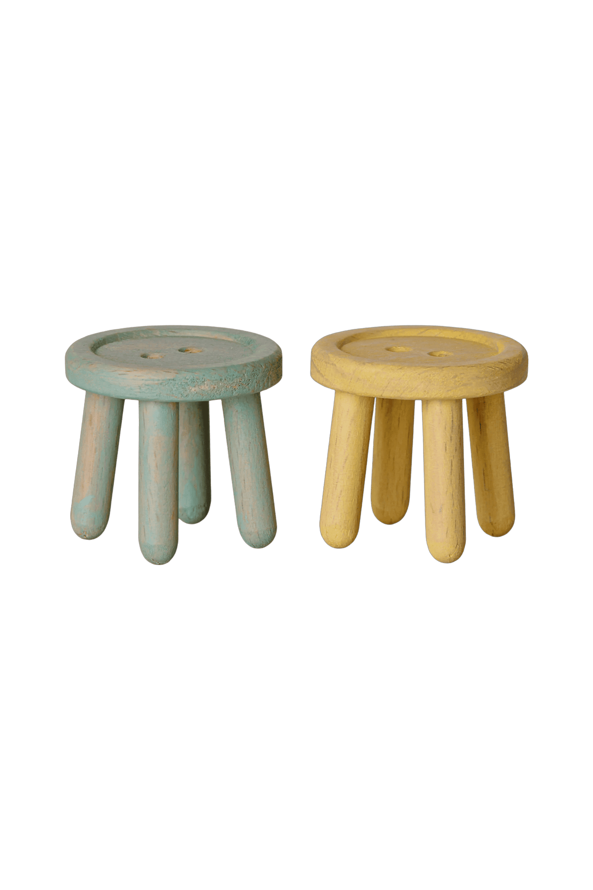 Miniature Stool Set LIGHT MINT / YELLOW