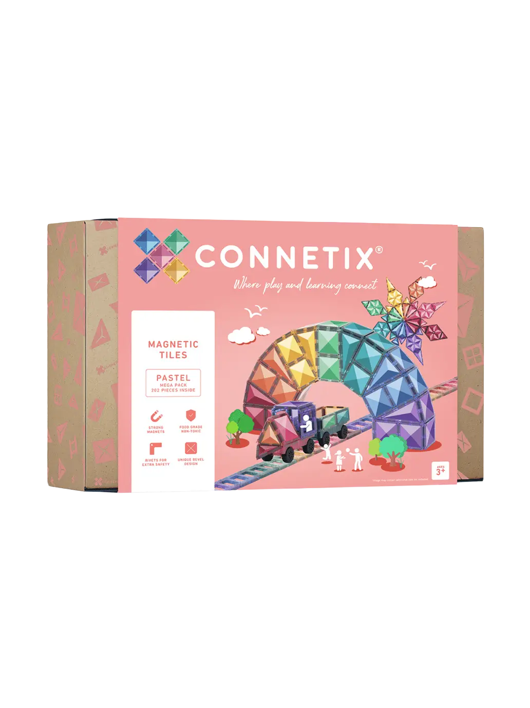 Klocki magnetyczne Pastel Mega Pack Connetix BEBE Concept 