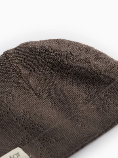 Czapeczka niemowlęca z merino Aiko Pointelle MarMar Copenhagen BEBE Concept 