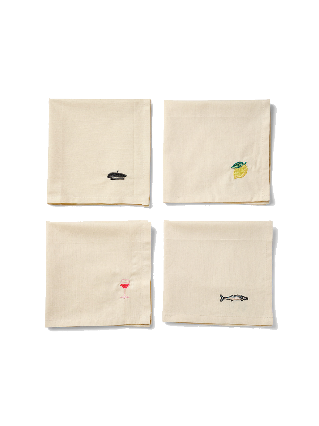 Zestaw bawełnianych serwetek Napkin Set Midnatt BEBE Concept 