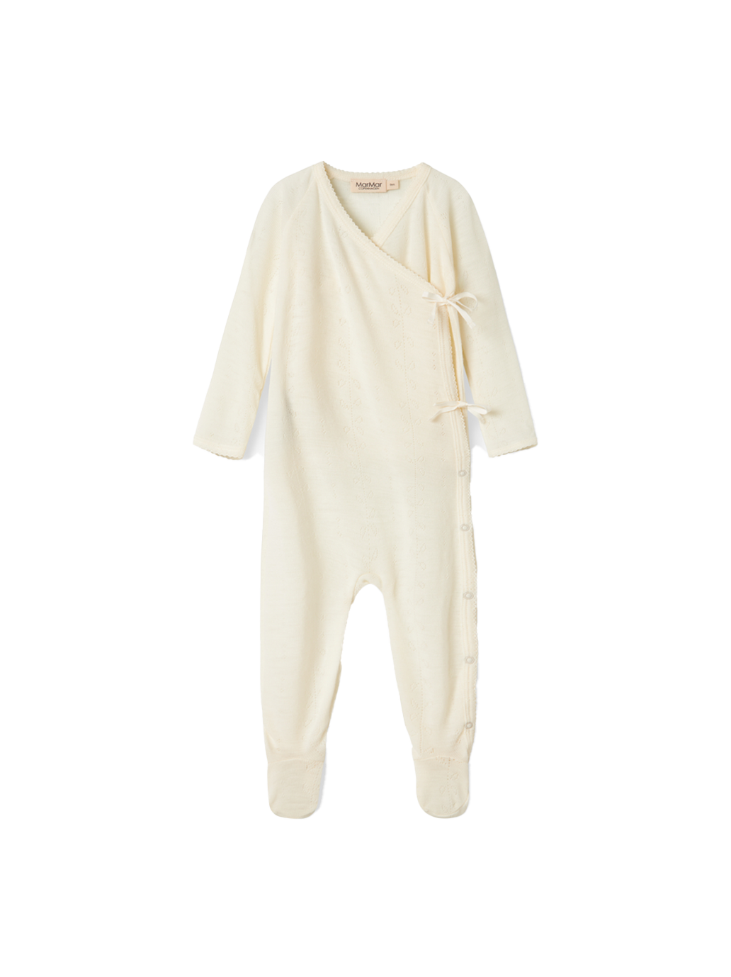 Śpioszki niemowlęce merino Rubetta Pointelle MarMar Copenhagen BEBE Concept 