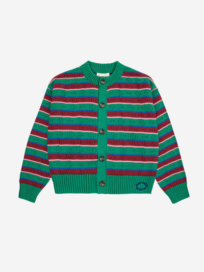 Tic Tac Toe striped cardigan Kids Bobo Choses BEBE Concept 