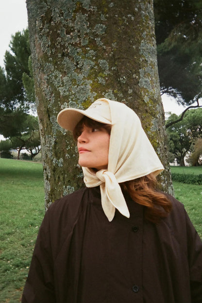 Trójkątny szal merino Triangle Bandana Fine IVORY