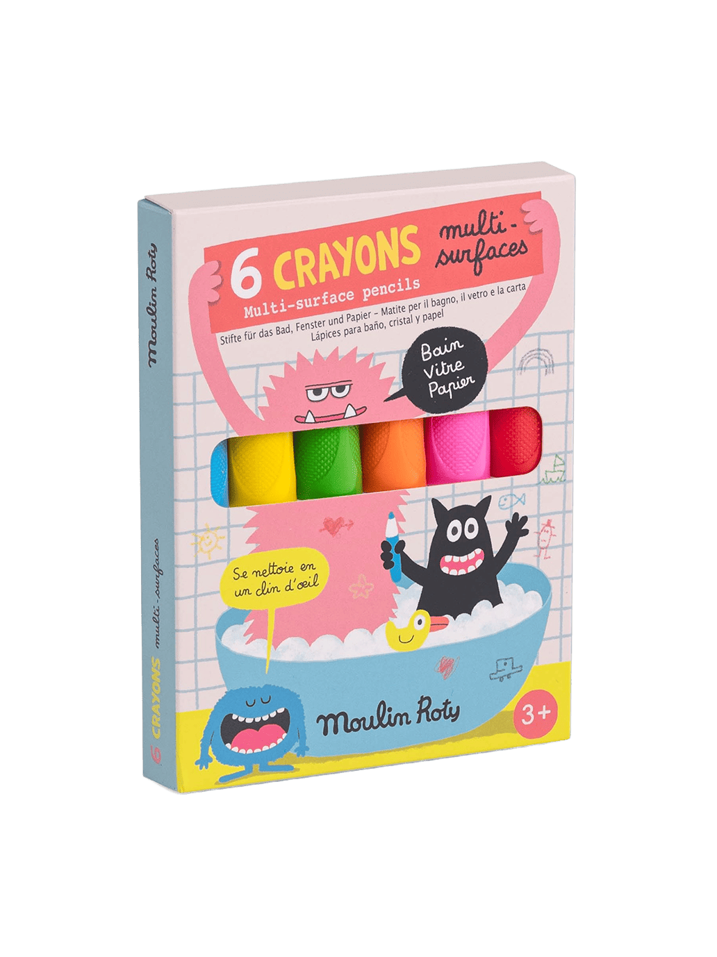 Kredki do malowania różnych powierzchni Moulin Roty BEBE Concept 