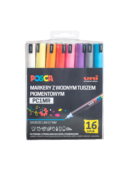 Markery z farbą plakatową POSCA PC1MR UNI BEBE Concept 