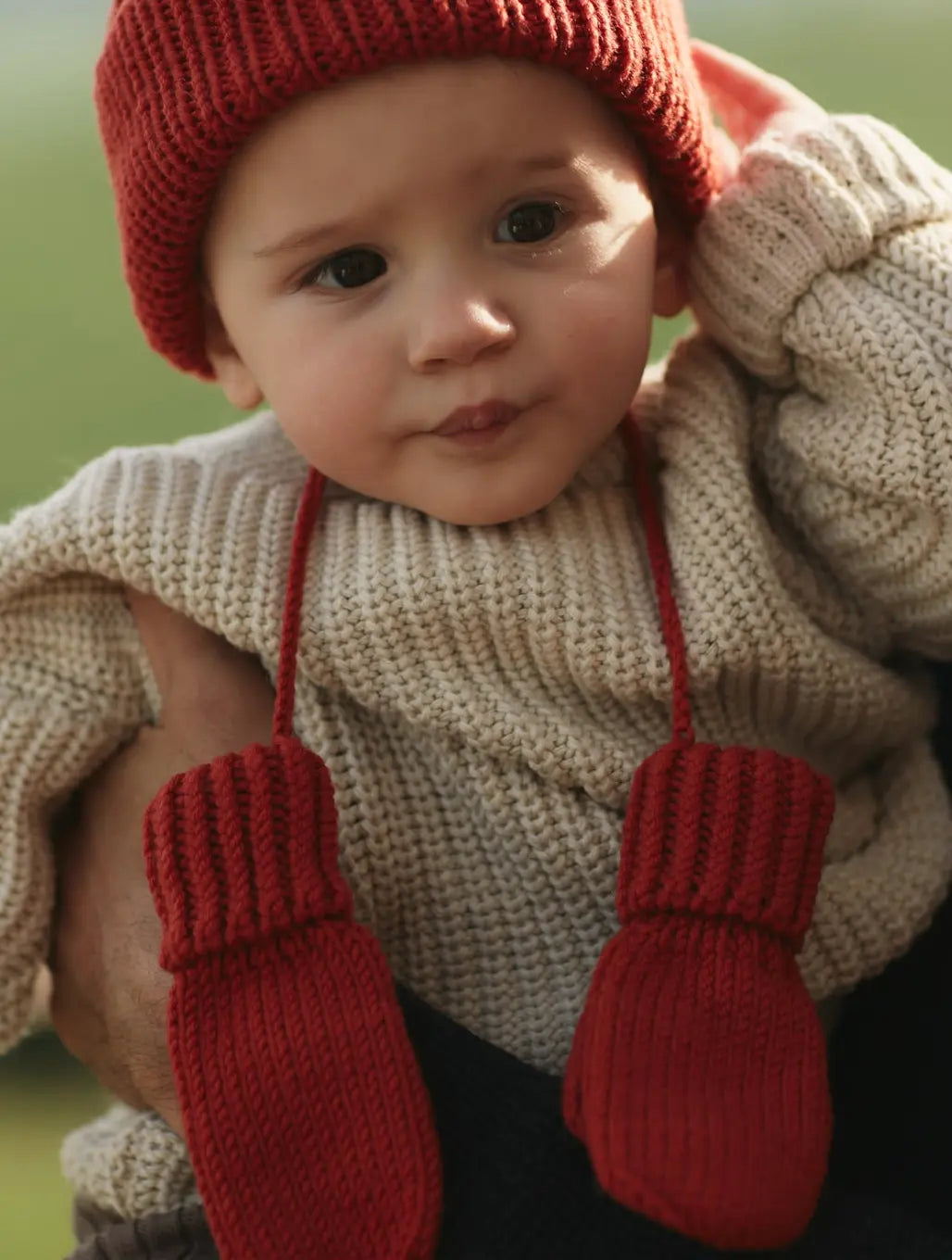 rękawiczki jednopalczaste z wełny merino Mille Family BEBE Concept 
