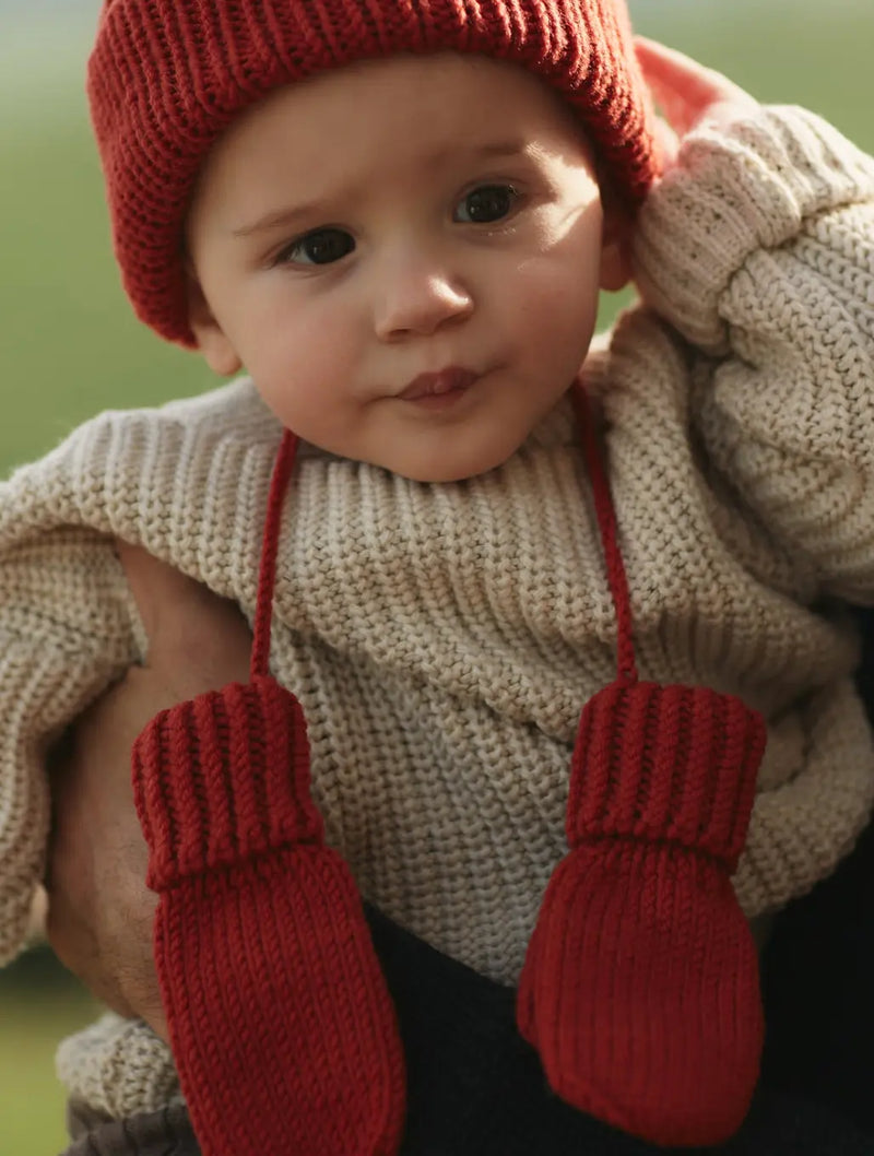 rękawiczki jednopalczaste z wełny merino Mille Family BEBE Concept 