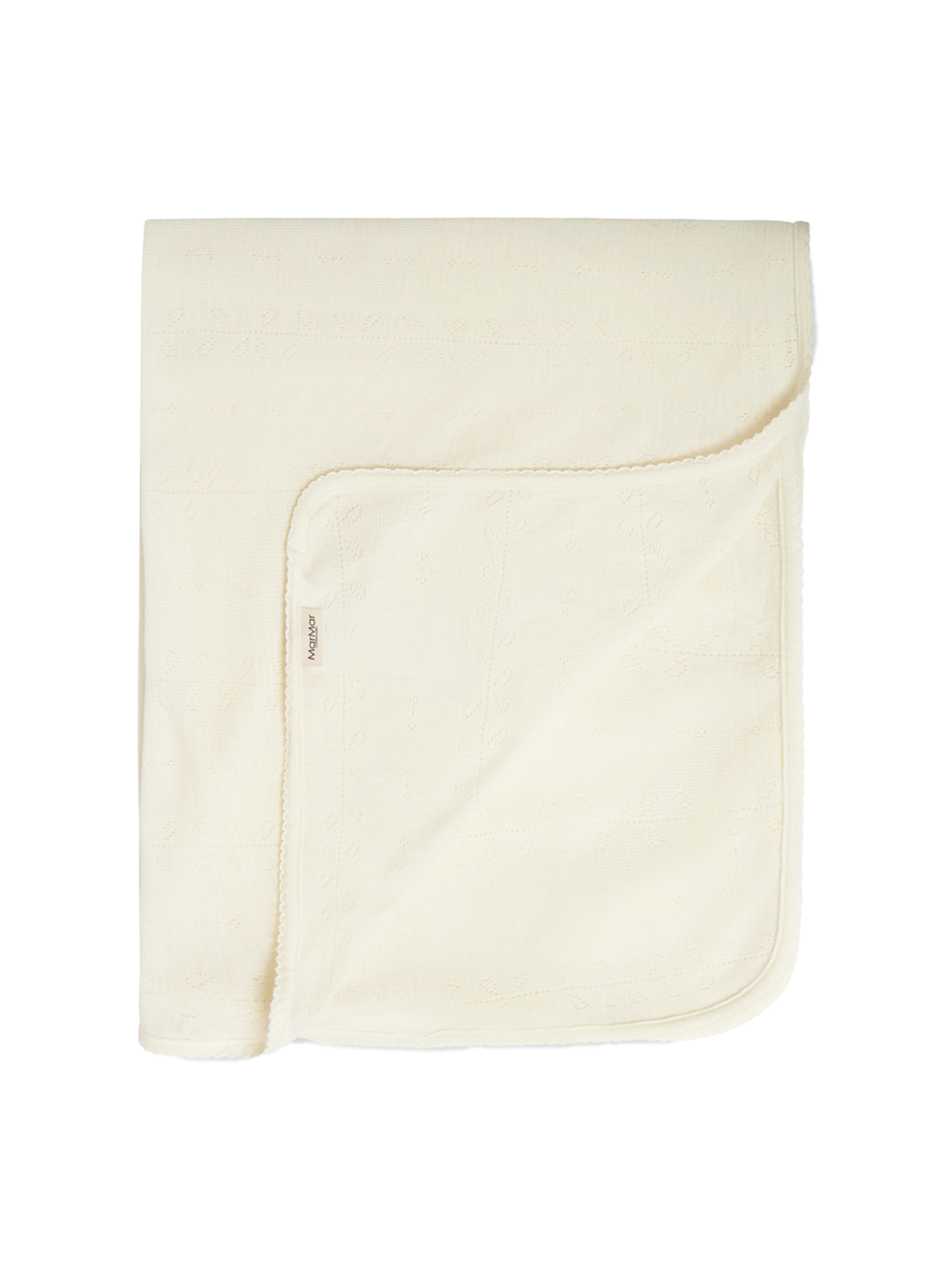 Kocyk niemowlęcy z wełny merino Alida Pointelle MarMar Copenhagen BEBE Concept 