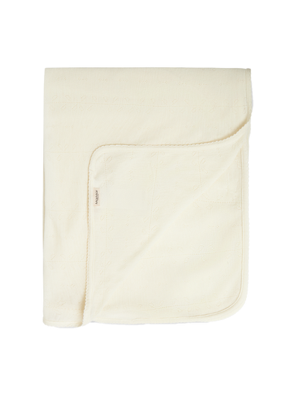 Kocyk niemowlęcy z wełny merino Alida Pointelle MarMar Copenhagen BEBE Concept 