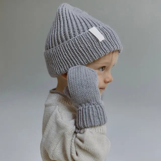rękawiczki jednopalczaste z wełny merino Mille Family BEBE Concept 