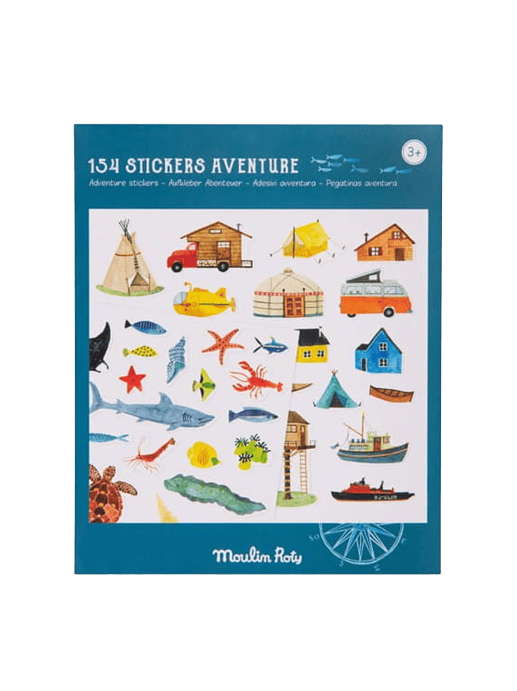 Zestaw arkuszy z naklejkami Adventure Moulin Roty BEBE Concept 