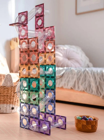 Klocki magnetyczne kulodrom Pastel Ball Run Pack Connetix BEBE Concept 