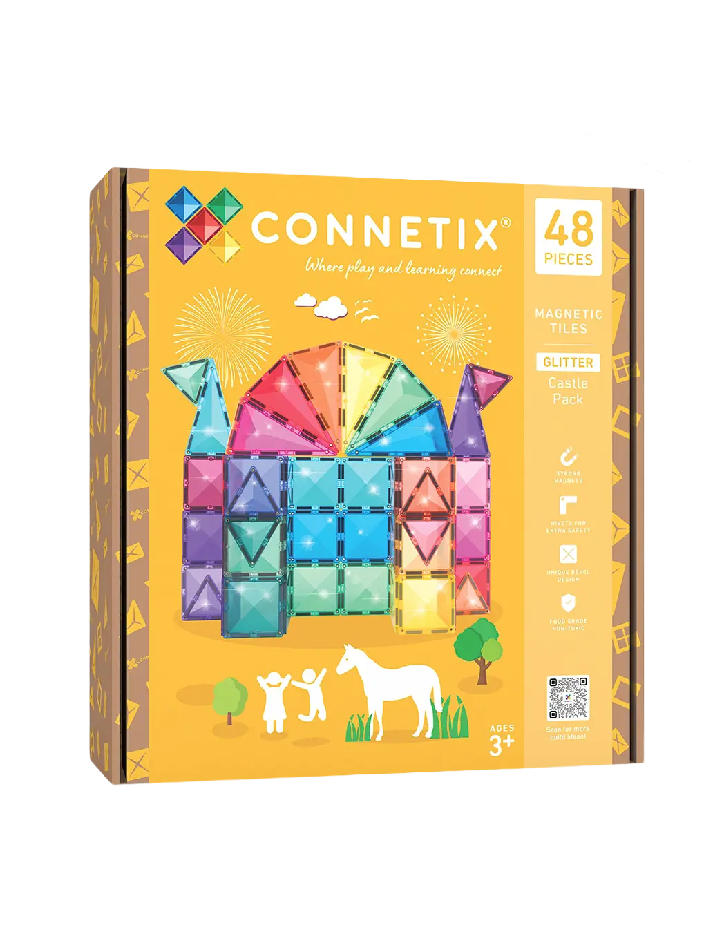 Brokatowe klocki magnetyczne Glitter Castle Pack Connetix BEBE Concept 