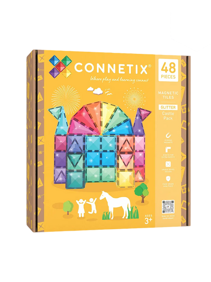 Brokatowe klocki magnetyczne Glitter Castle Pack Connetix BEBE Concept 