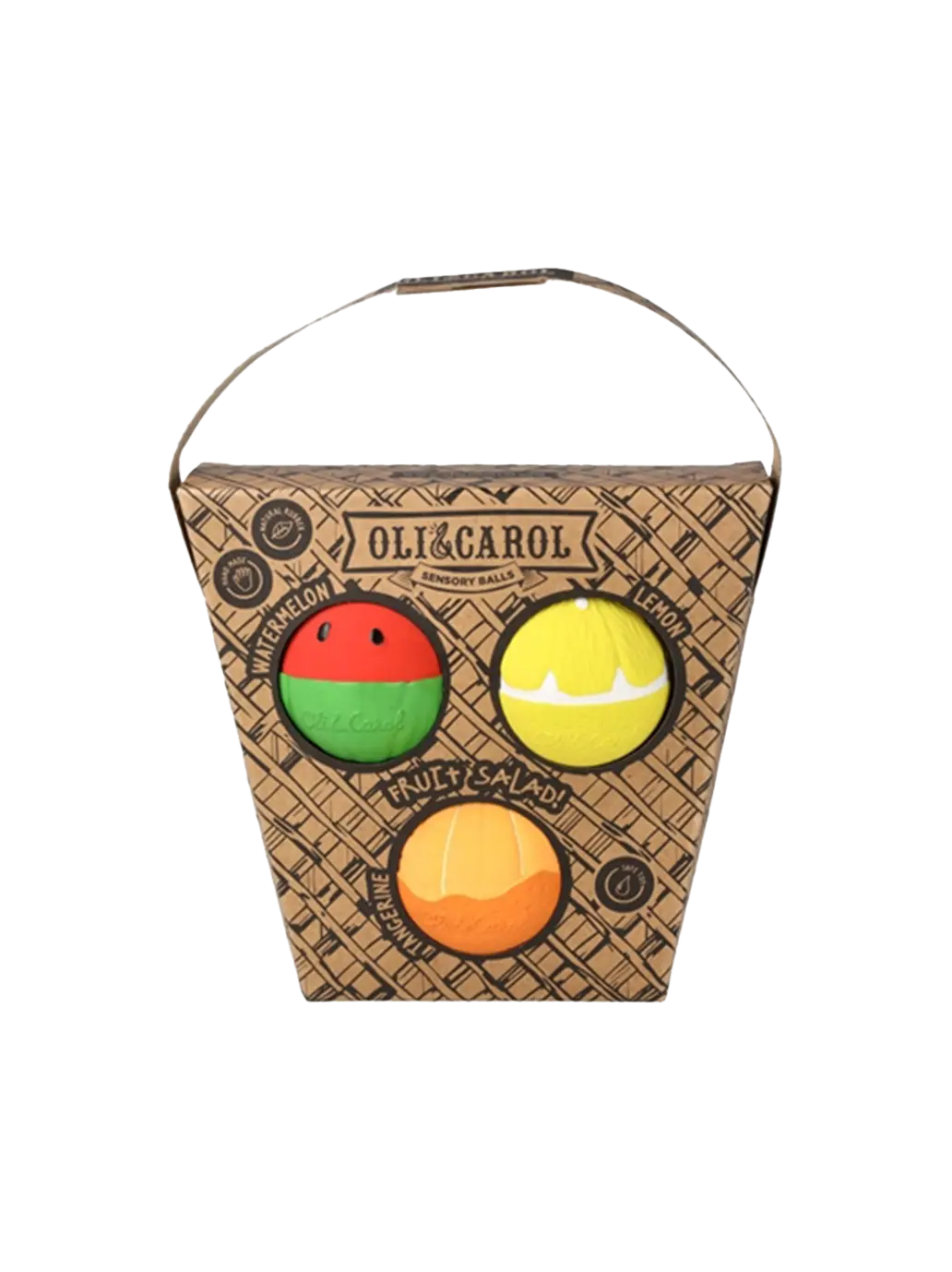 Piłki sensoryczne z kauczuku Fruit Salad Oli &amp; Carol BEBE Concept 
