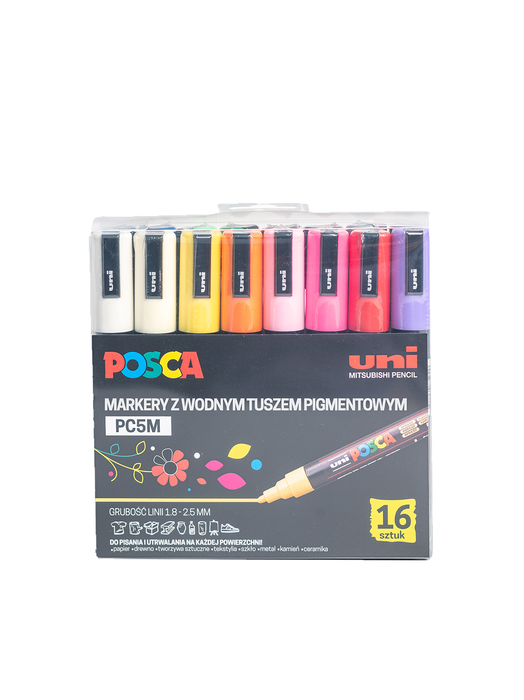 Markery z farbą plakatową POSCA PC5M UNI BEBE Concept 