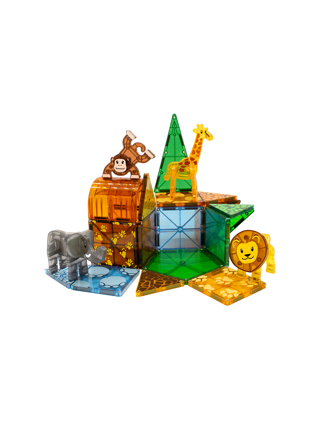 Klocki magnetyczne Safari Animals 25 el. Magna-Tiles BEBE Concept 